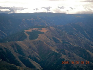 39 6n5. aerial - Washington, Idaho, Oregon flight - Snake River canyon - Hells Canyon