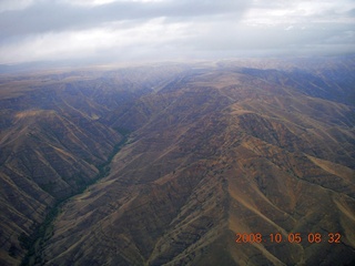 47 6n5. aerial - Washington, Idaho, Oregon flight - Snake River canyon - Hells Canyon