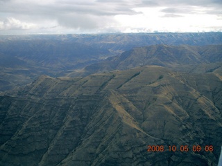 78 6n5. aerial - Washington, Idaho, Oregon flight - Snake River canyon