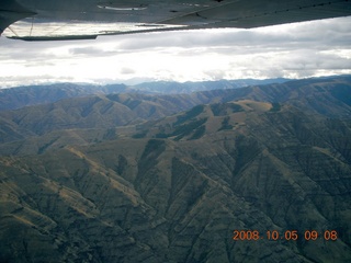 79 6n5. aerial - Washington, Idaho, Oregon flight - Snake River canyon
