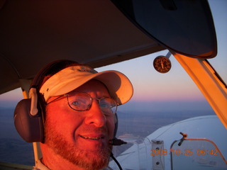 Adam flying N4372J at sunrise