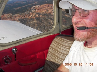 Richard, Jane, Abigail all all asleep and Adam flying N4372J
