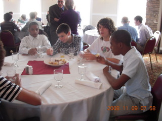 Philadelphia skyline disappearing into the clouds
