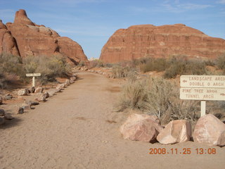 179 6pr. Arches National Park - Devils Garden trail sign