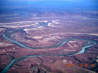 54 6ps. aerial - Canyonlands, cloudy dawn