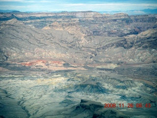 83 6ps. flying with LaVar - aerial - Utah back countryside - San Rafael reef