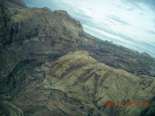 92 6ps. flying with LaVar - aerial - Utah backcountryside - Hidden Splendor canyon approach