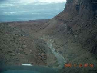 99 6ps. flying with LaVar - aerial - Utah backcountryside - Hidden Splendor canyon approach