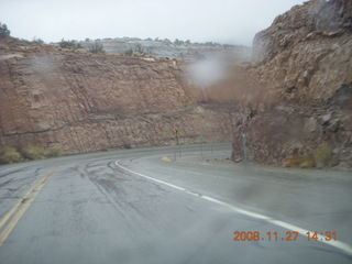 334 6pt. Canyonlands National Park - foggy road