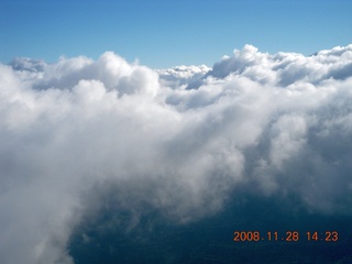 187 6pu. aerial Cataract Canyon with clouds