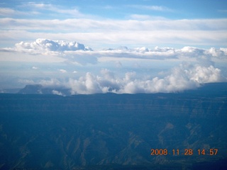 239 6pu. aerial Lake Powell with clouds