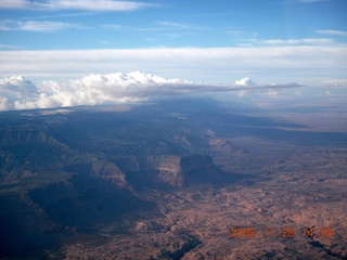 240 6pu. aerial Lake Powell with clouds