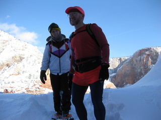 89 6qg. beth's Saturday zion-trip pictures - Zion National Park - Angels Landing hike - Debbie and Adam