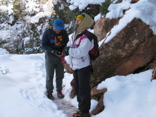 44 6qh. beth's Sunday zion-trip pictures - Zion National Park - Emerald Ponds hike - Adam and Debbie