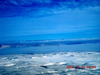7 6ql. aerial - clouds and snow north of grand canyon