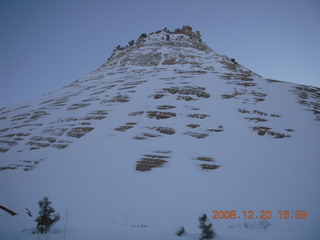 126 6ql. Zion National Park - Checkerboard Mesa snow covered