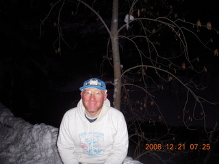 21 6qm. Zion National Park - Adam with flash