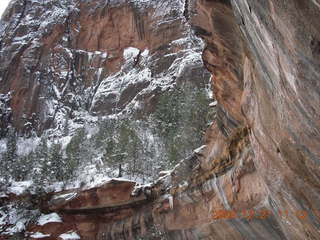 141 6qm. Zion National Park - Emerald Pools hike - a few icicles