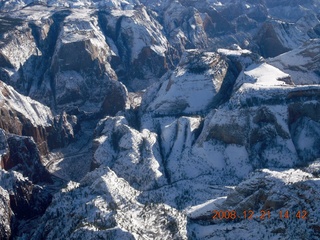 205 6qm. aerial - Zion National Park with Angels Landing