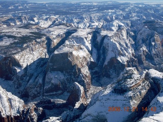 209 6qm. aerial - Zion National Park with Angels Landing