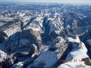 210 6qm. aerial - Zion National Park with Angels Landing