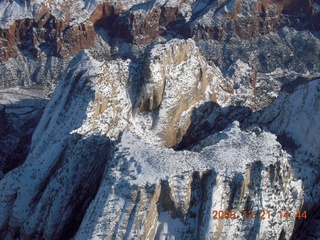 221 6qm. aerial - Zion National Park with Emerald Pools canyon