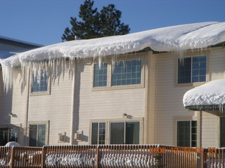 cold snowy road near Flagstaff Airport (FLG)