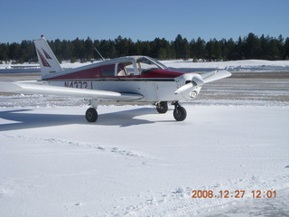 Adam after running in the cold snow at Flagstaff Airport (FLG) - ice in beard