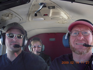 Beth, Debbie, and Adam flying in N4372J