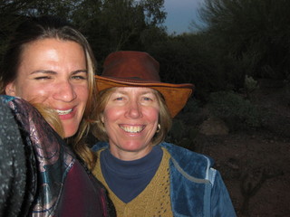 beth's Dale Chihuly pictures - Dita and Beth smiling