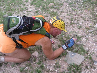 Zion National Park - Emerald Pools hike - Adam through snowy tree