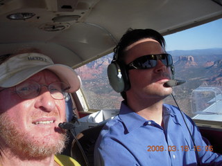 Kristina, Sean, and Adam flying in N8483R