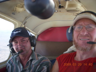 Adam and Amanda from behind flying in N8483R