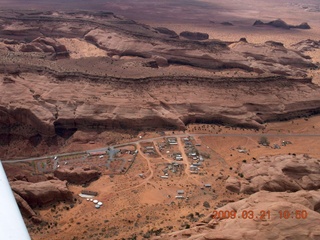 135 6tm. aerial - Monument Valley camping area