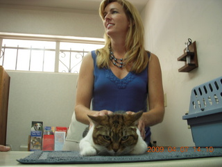 Krista Gibson, DVM, and Penny - (cat)