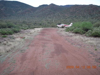 Red Creek airstrip run - runway - N4372J