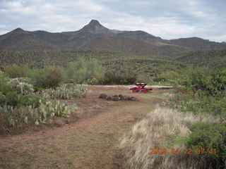 Red Creek airstrip run - picnic table