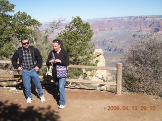 Grand Canyon trip - Ira and Judy at South Kaibab trailhead