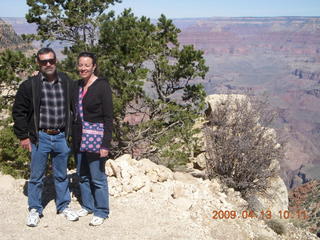 Grand Canyon trip - South Kaibab - Ooh Aah Point - Mitch and Judy