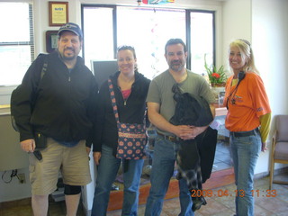 Grand Canyon trip - Ira, Judy, Mitch, airport hostess