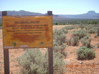 119 6um. Fry Canyon (UT74) - airport sign