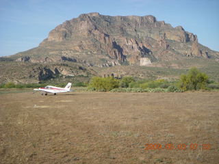 Superstition Mountains, Superior Airport and departure path