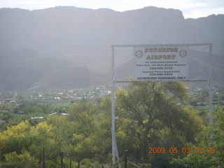 Superstition Mountains, Superior Airport (E81) from the air