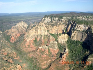 aerial - north of Sedona near sunset