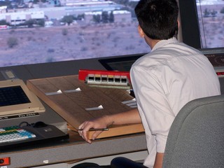N8483R awaiting new paint at Falcon Field (FFZ) - Sean taking a picture