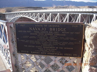 Marble Canyon (L41) run - Navajo Bridge sign