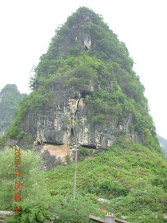 138 6xr. China eclipse - Yangshuo bicycle ride - walk to farm village