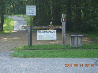 Minnesota country road - grass path - Adam running