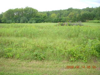 Minnesota country road - grass path - Kevin running