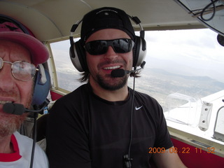 Bernhard and Adam flying in N4372J